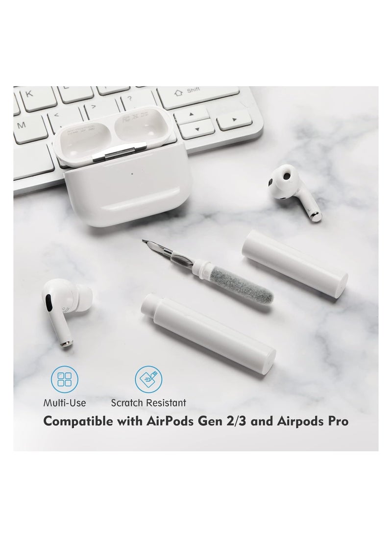 Wilbeva - Cleaner Kit for Airpods, Bluetooth Earbuds Cleaning Pen for Airpods Pro 1 2 3 Samsung MI Android Earbuds, 3 in 1 Compact Multifunctional Headphones Case Cleaning Tools - Image 1