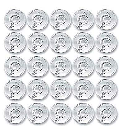 Hesch 9 Brand 24 Plastic Clear Bobbins for Any Automatic Sewing Machines SingerUshaBrother