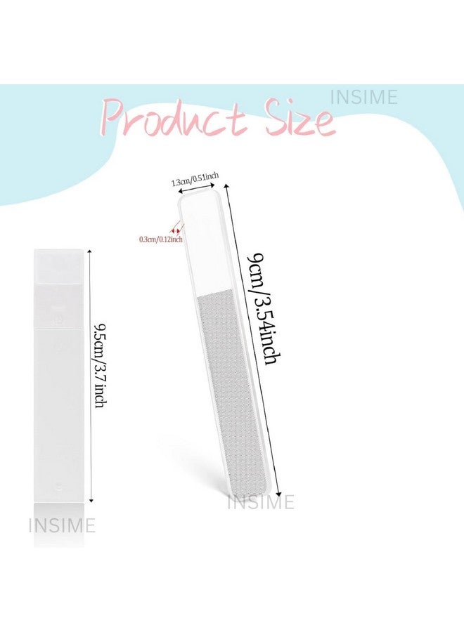 INSIME Nano Crystal Glass nail filer and buffer | Glass nail file with nail shaper for women girls | Washable Reusable Crystal Nail filler & Glass Nail Shiner polisher for professional manicure pedicure - Image 5