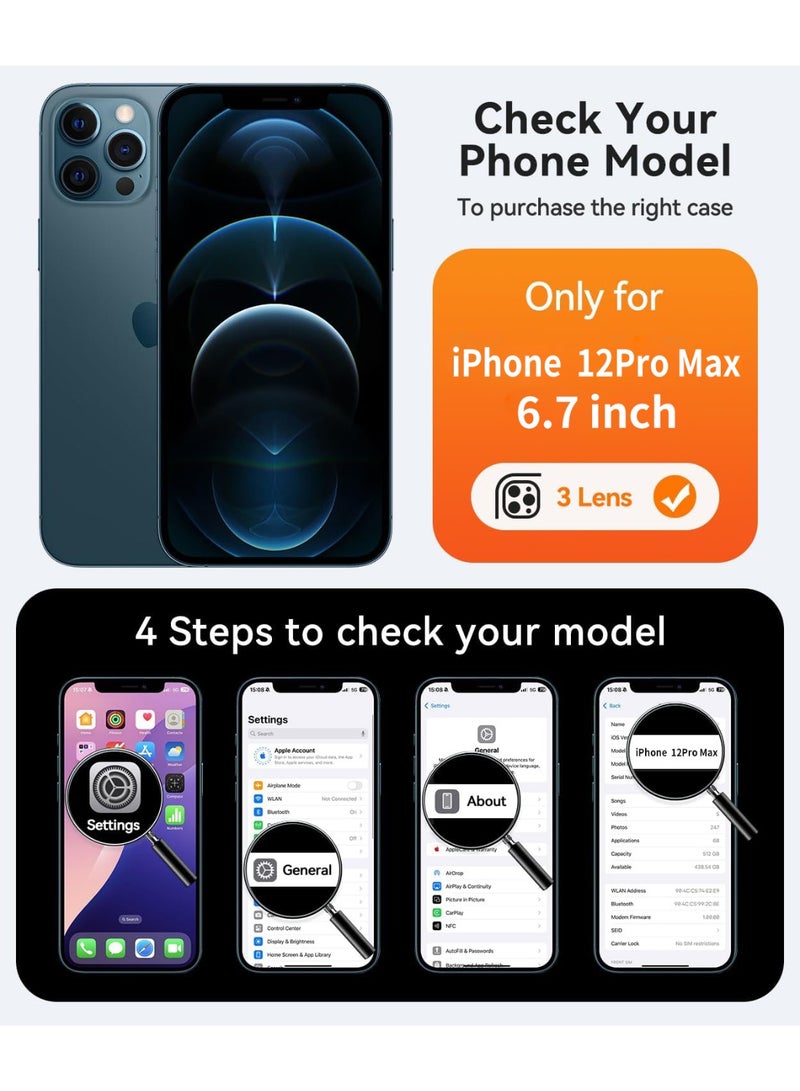 ثسؤشسث غطاء مغناطيسي لهاتف iPhone 12 Pro Max مقاس 6.7 بوصة، متوافق مع MagSafe، حماية كاملة للكاميرا، حافظة واقية شفافة غير لامعة ورفيعة ومقاومة للصدمات، باللون الأخضر - Image 2