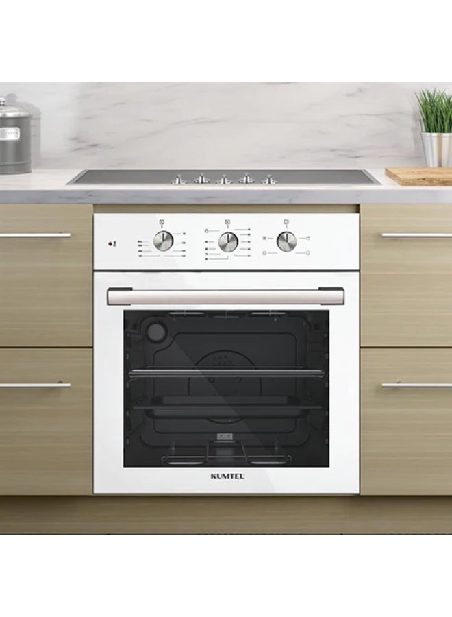 Kumtel Built-in Oven, Electric, 60 cm, 60 Liters, B66-SF2(MT) - White - Image 2