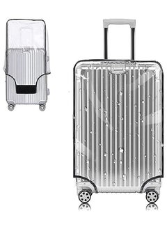 Clear PVC Suitcase Cover Protectors,Washable Baggage Covers - Anti-scratch,Waterproof,Fits Most 20 Inch to 30 Inch