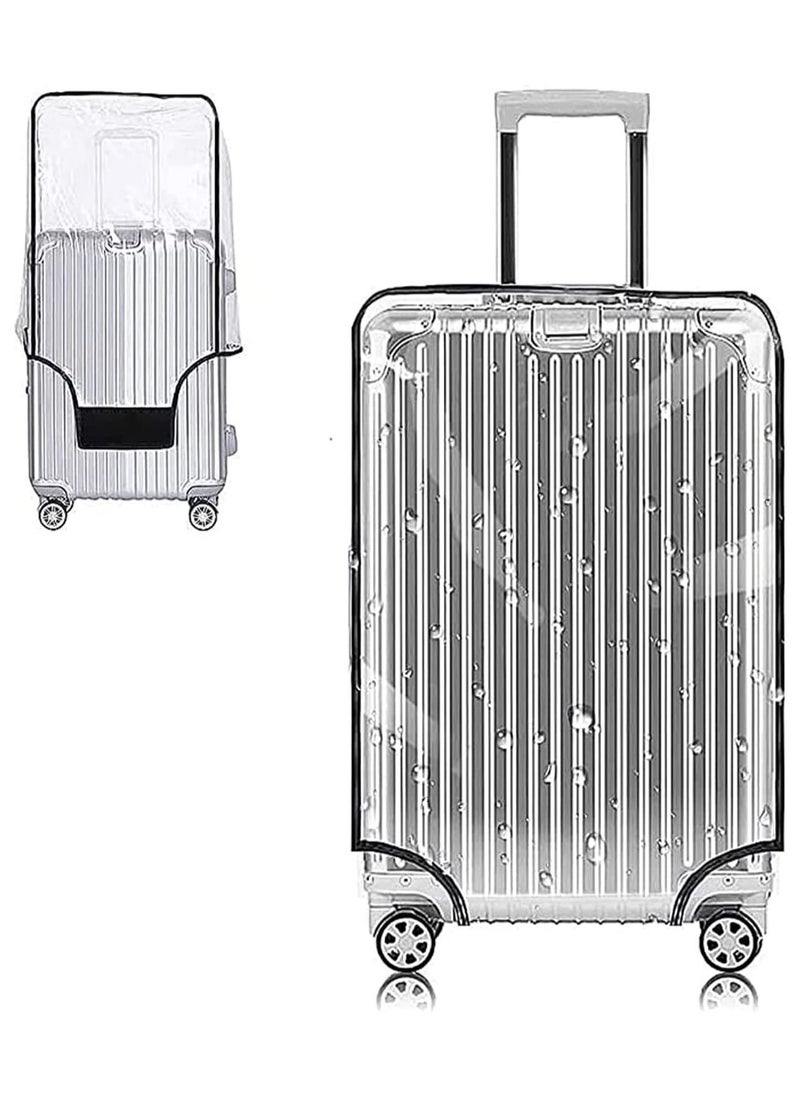 GGEROU - Clear PVC Suitcase Cover Protectors,Washable Baggage Covers - Anti-scratch,Waterproof,Fits Most 20 Inch to 30 Inch - Image 1