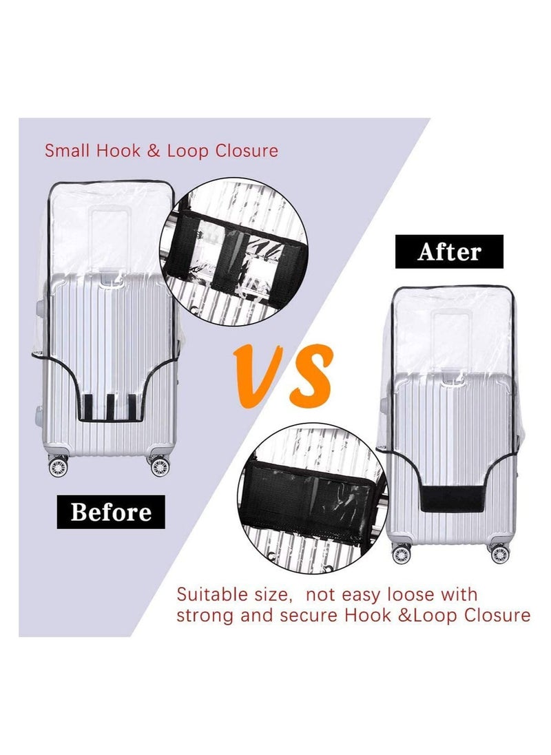 GGEROU - Clear PVC Suitcase Cover Protectors,Washable Baggage Covers - Anti-scratch,Waterproof,Fits Most 20 Inch to 30 Inch - Image 1