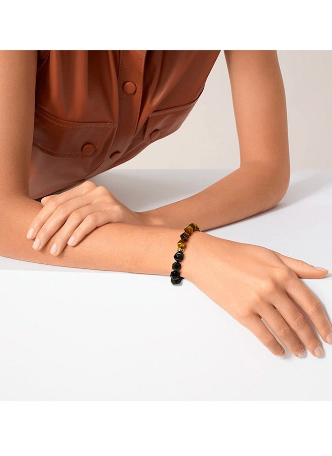 Generic Tiger's Eye Stone Black Obsidian Bracelet, Hand Chain, Beaded Bracelets for Women and Men, Men Jewelry, Blessing Bracelet, Bringing Good Luck, Health, Courage and Strength, Gifts for Men and Women  - Image 3