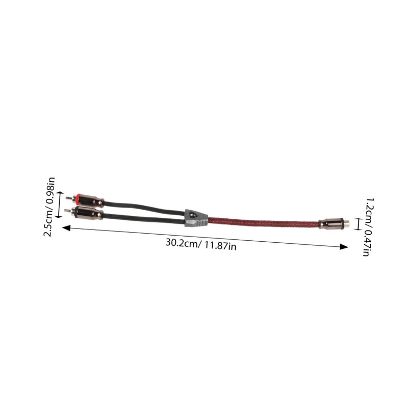 Dual RCA Signal Cable 1 to 2 Splitter 100 Copper for Car Subwoofer and Speaker Amplifier - Image 3