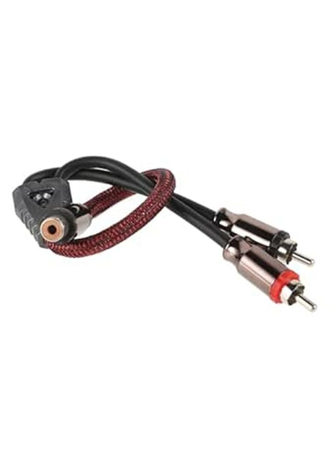 Dual RCA Signal Cable 1 to 2 Splitter 100 Copper for Car Subwoofer and Speaker Amplifier - Image 1