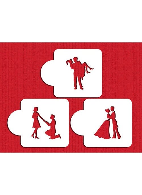 Designer Stencils - Stages of Love Silhouette Cake Stencils by Designer Stencils - Image 1