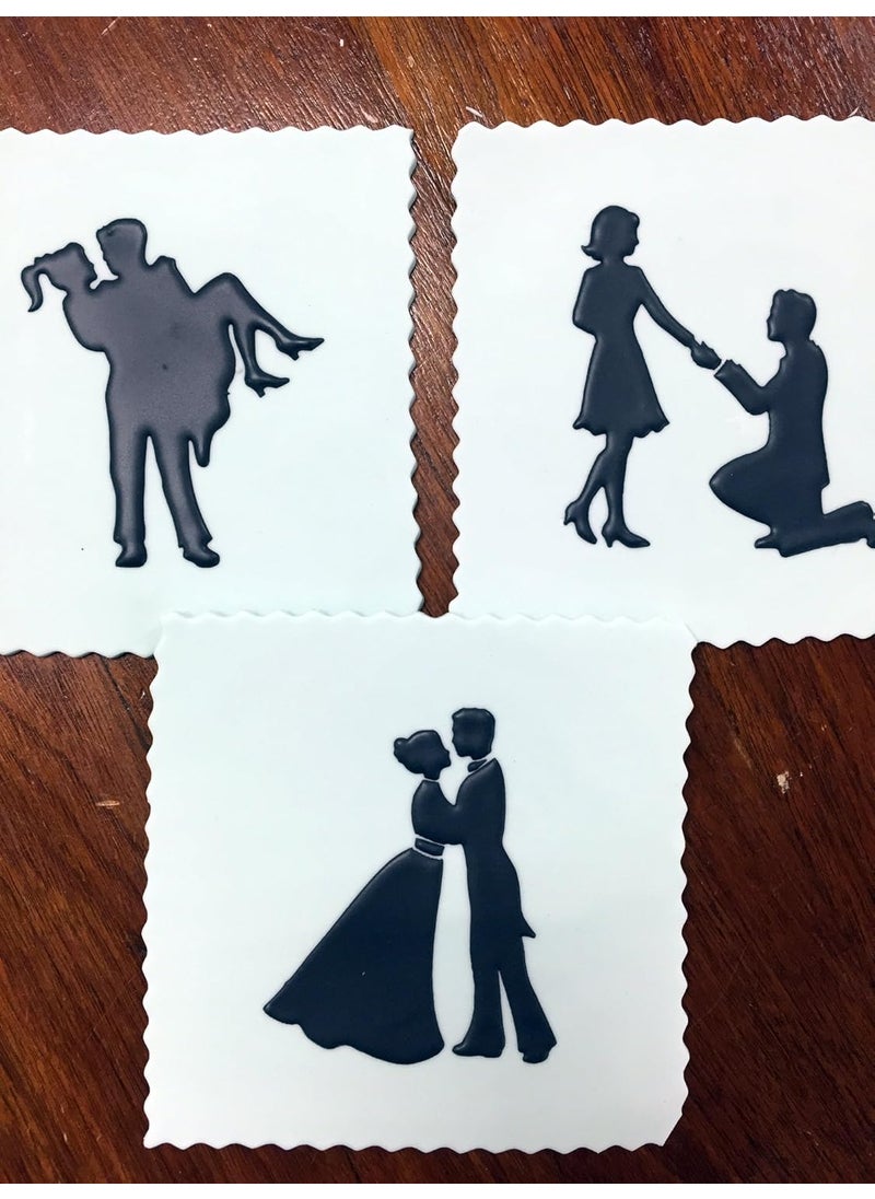 Designer Stencils - Stages of Love Silhouette Cake Stencils by Designer Stencils - Image 1