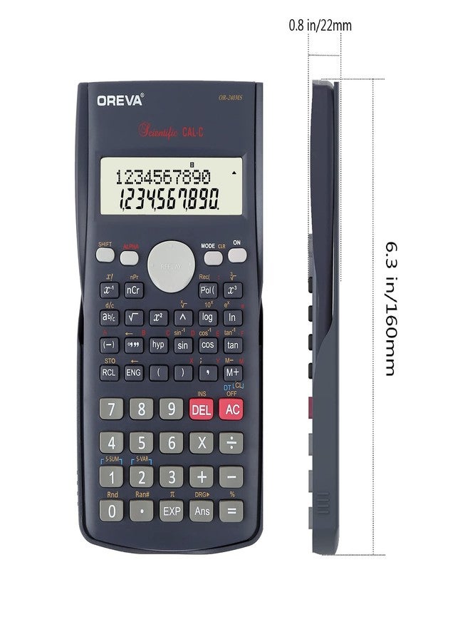 Oreva 2-Line Engineering Scientific Calculator, Suitable for School and Business (Black) - Image 3