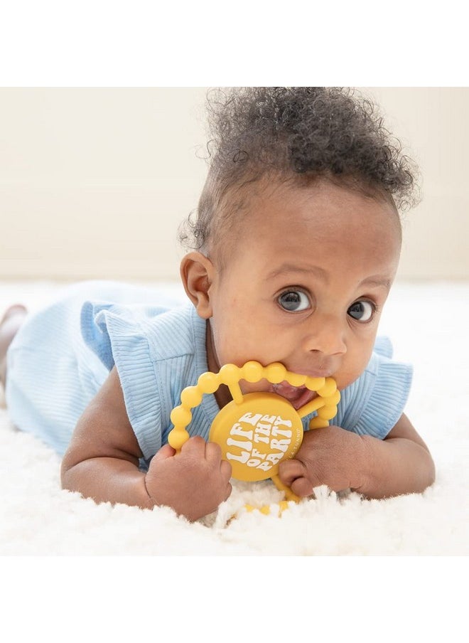 Bella Tunno - Happy Teether - Soft & Easy Grip Baby Teether Toy, Silicone Teether Ring To Help Soothe Gums, Non-Toxic And Bpa Free, Life Of The Party - Image 1