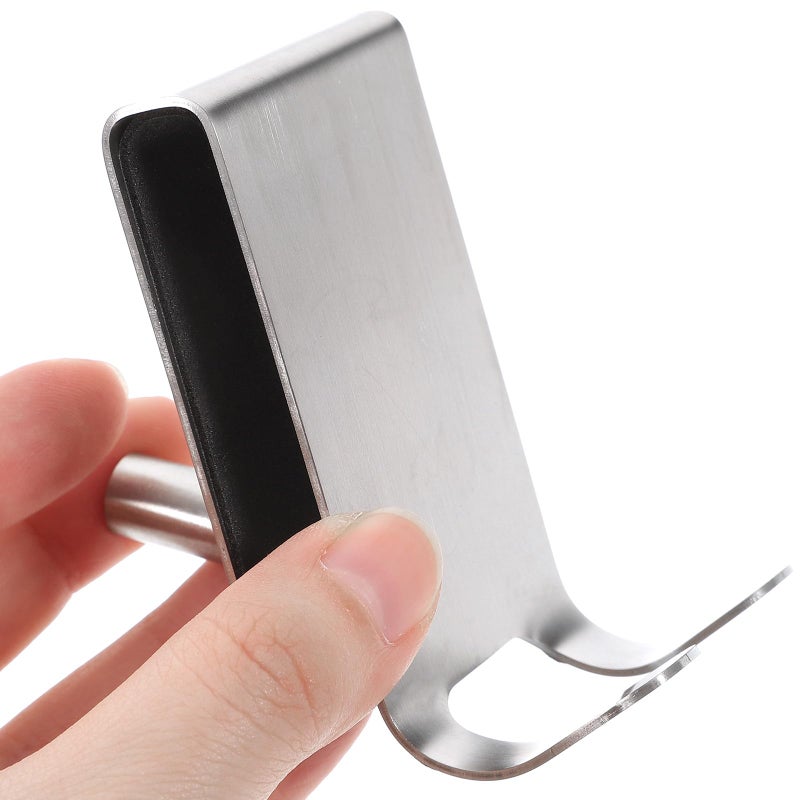 304 Stainless Steel Shower Door Towel Hooks Double No Drill Bathroom Hanging Rack - Image 4