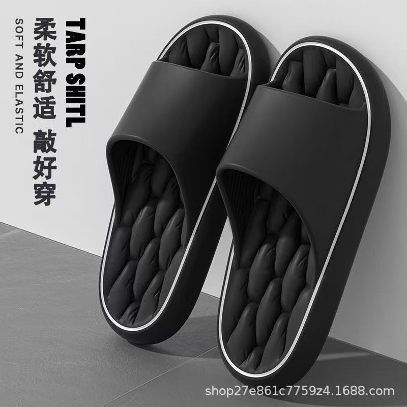 Non-Slip Slippers for Men and Women, Thick Sole Summer Indoor Home Sandals - Image 1
