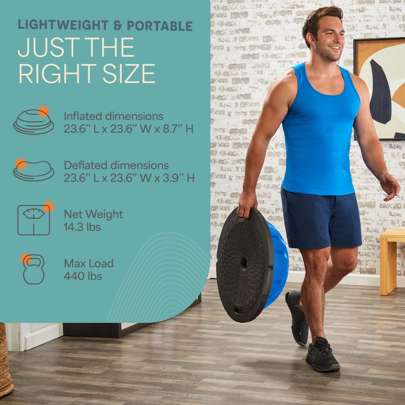 Lifepro Half Balance Ball Trainer - Stability Ball for Exercise, Full-Body Workouts, Home Gym, and Physical Therapy - Horizon Balance Ball Half Non-Slip Equipment for Balance Training - Image 5