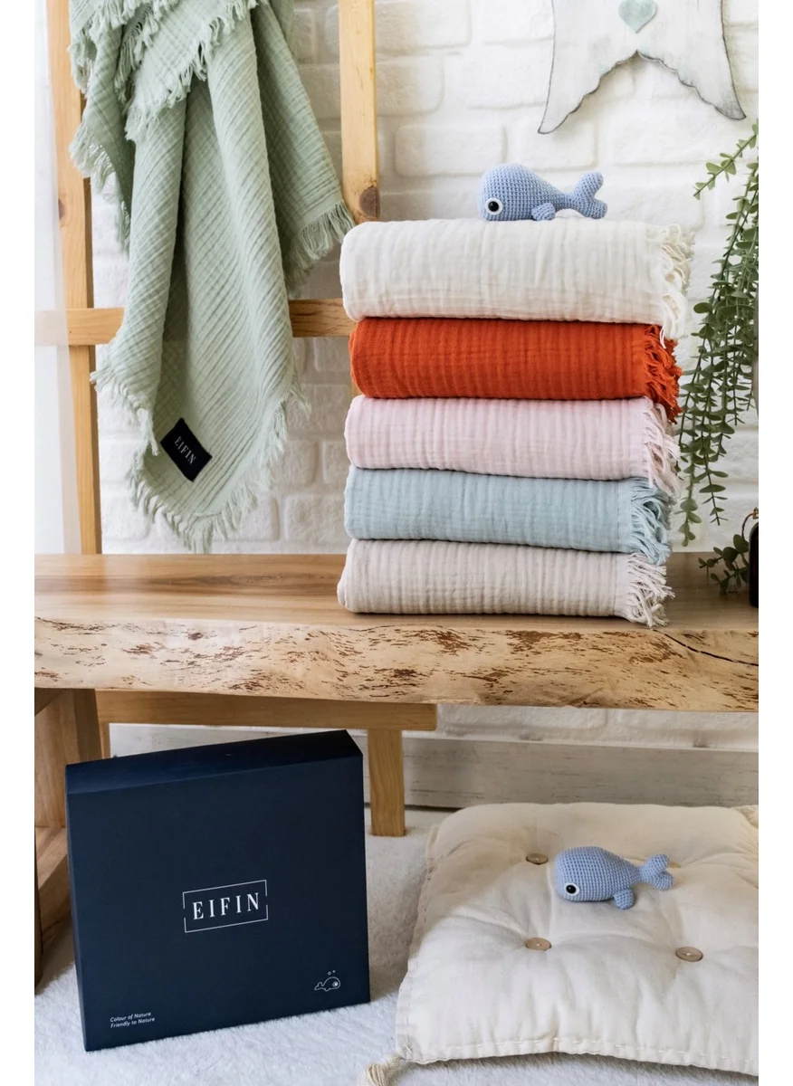 EIFIN 4 Layer Muslin Multi-Purpose Baby&Children Muslin Blanket 100% Cotton 110X110CM
