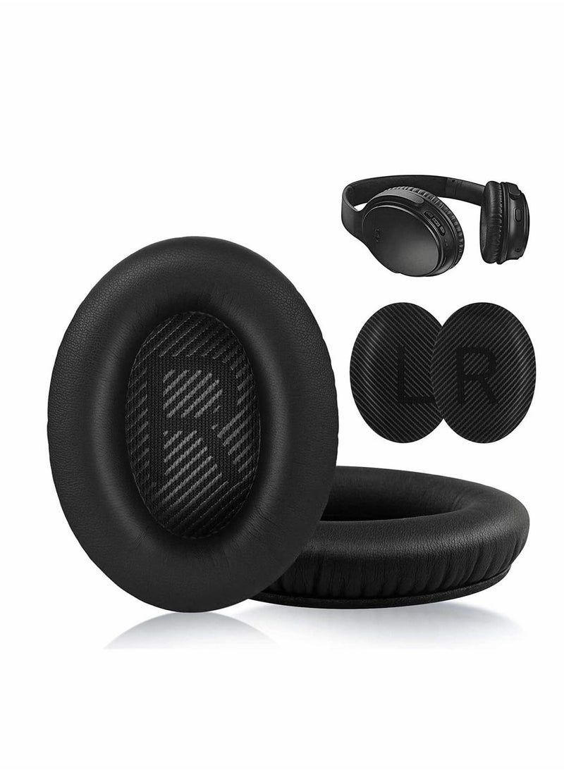 Y&D Cushions Bose Replacement Ear Pads Kit, for Quiet Comfort 35 Cushion Kit Compatible QC 35/35 II Headphones Made of Protein Leather Memory Foam (Black)  - Image 1