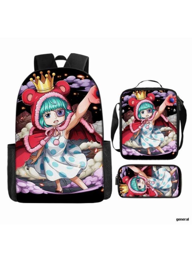 عام أحدث نموذج عالمي من الكرتون طباعة ثلاثة قطعة حقيبة مجموعة ( الطلاب ، الأطفال ، الأصدقاء ، نزهة ، تسلق الجبال ، الخ . ) - Image 1