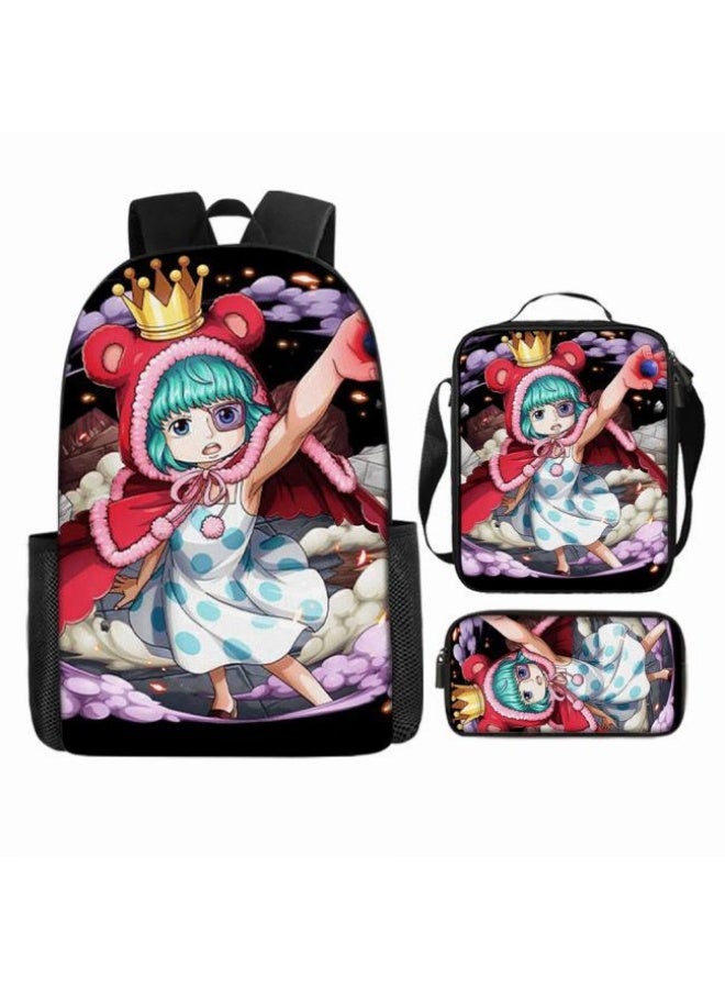 عام أحدث نموذج عالمي من الكرتون طباعة ثلاثة قطعة حقيبة مجموعة ( الطلاب ، الأطفال ، الأصدقاء ، نزهة ، تسلق الجبال ، الخ . ) - Image 5