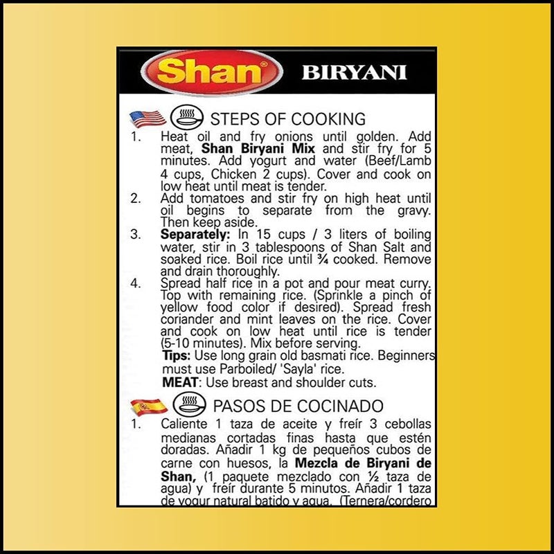 Shan Biryani Recipe & Masala Mix 50g - Image 4