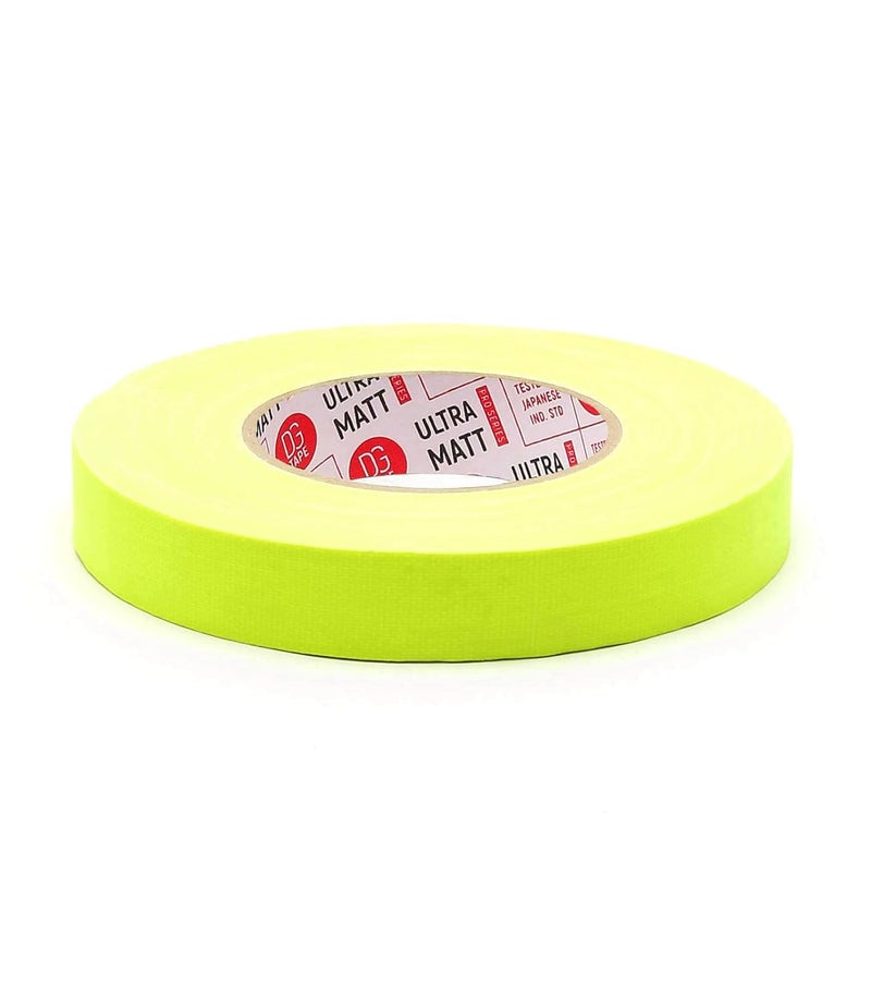 DGTAPE 1 inch x 55 ya Yellow Fluorescent Gaffer Tape. UV + YellowNEON (UMF25/50/Y 1in x 55yard) - Image 2