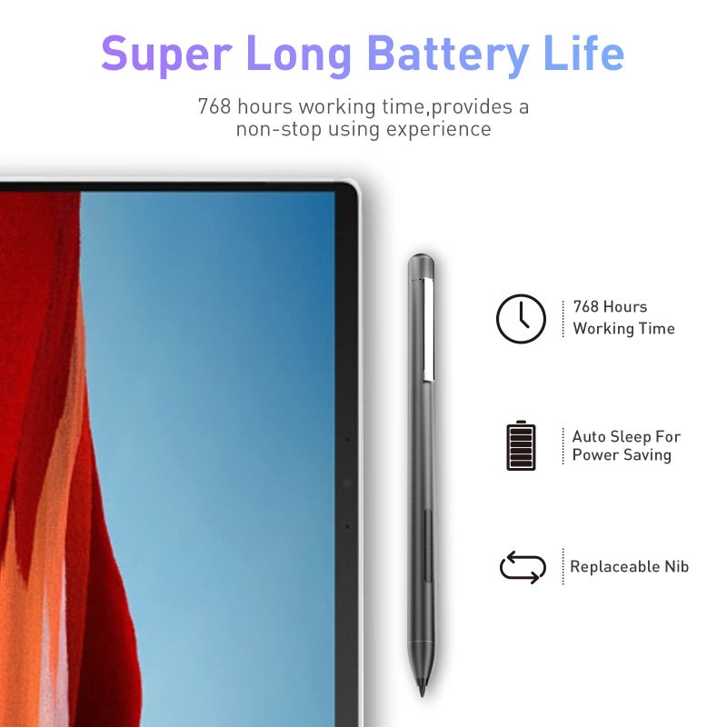 iafer قلم ستايلس رقمي أصلي لجهاز HP Envy x360 / Pavilion x360 / Spectre x360 2 في 1 لأجهزة الكمبيوتر المحمولة ذات الشاشة اللمسية، يدعم قلم MPP 1.51 المائل مع حساسية ضغط 1024 - Image 4