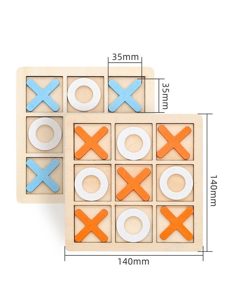 general Wooden Tic Tac Toe Game, XO Wooden Board Game, Two-Person Matching Board Game Set, Family Children's Educational Games - Image 5