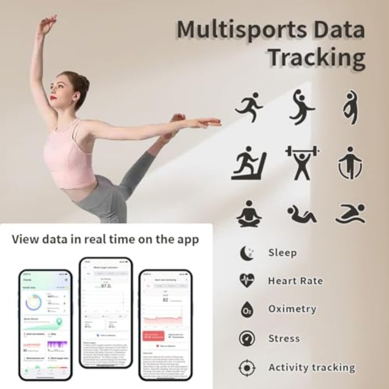 Fitness tracking ring for sports and daily use, made of waterproof IP68-rated material, black color with heart rate, blood oxygen, and sleep monitoring, remote photo and short video control - Image 4