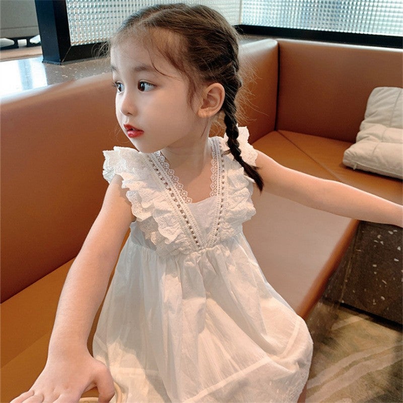 Girls' Suspender Vest Skirt Summer Dress Children'S Western Style Gauze Skirt Children'S Princess Dress Baby Girls' Summer Dress - Image 2