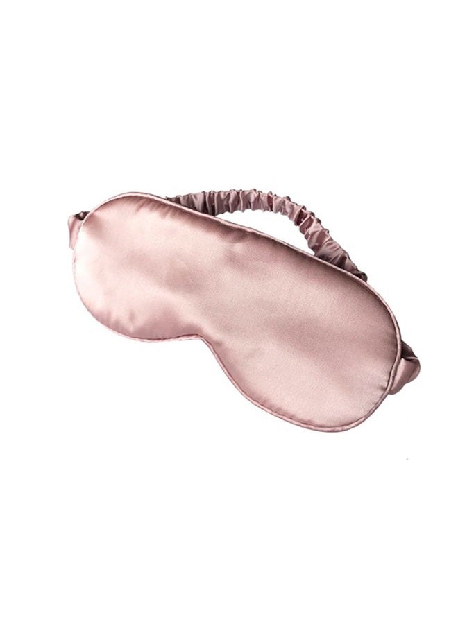 LULUSILK Mulberry Silk Sleep Eye Mask & Blindfold with Elastic Strap/Headband, Soft Eye Cover Eyeshade for Night Sleeping, Travel, Nap(Pink) - Image 1