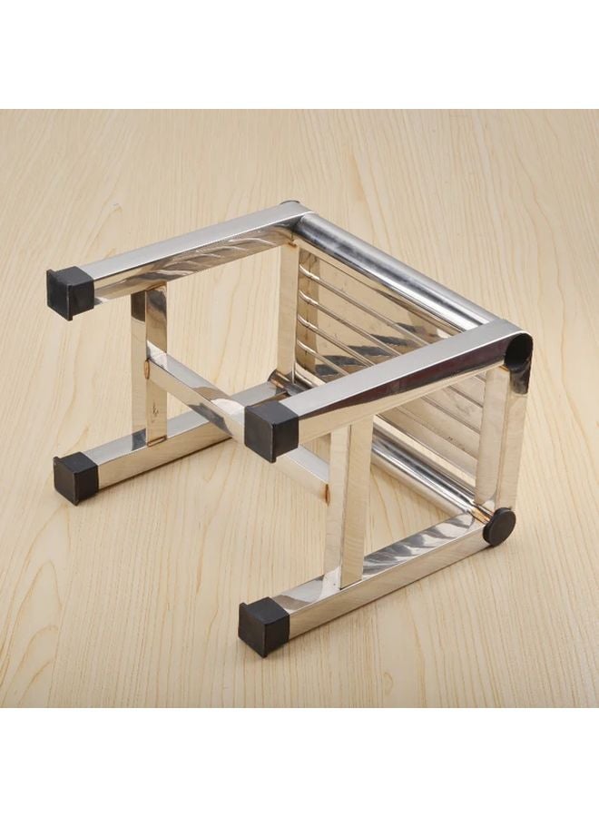 Heavy Duty Stainless Steel Bathroom Stool Non Slip Base Waterproof Silvery - Image 3