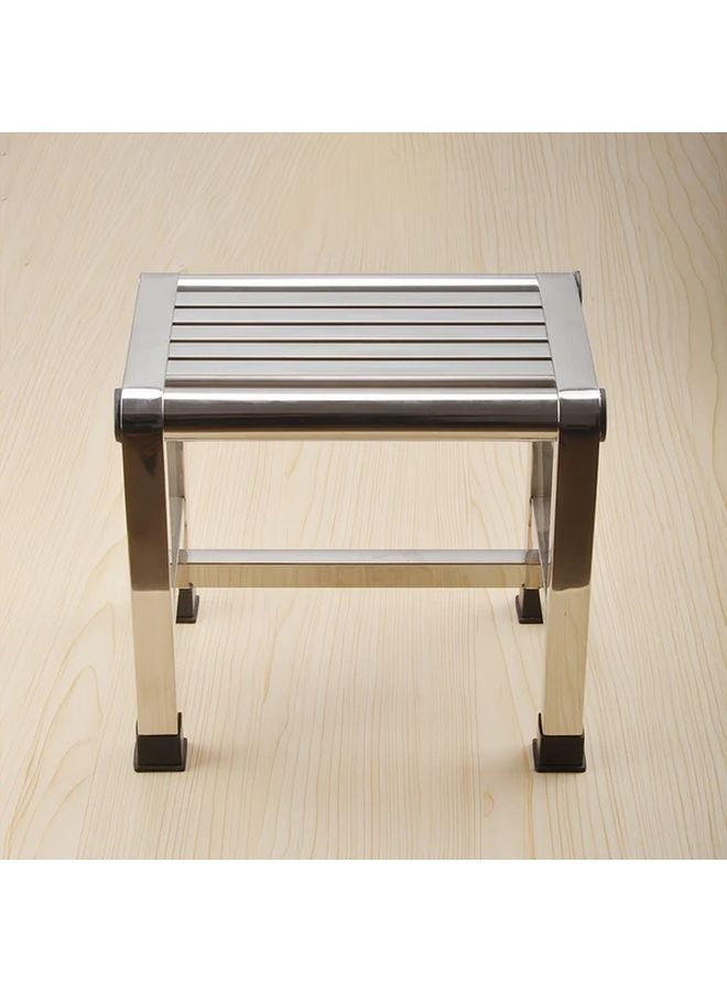 Heavy Duty Stainless Steel Bathroom Stool Non Slip Base Waterproof Silvery - Image 5