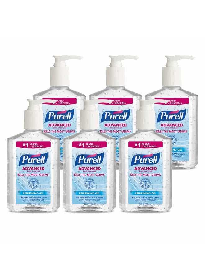 Purell 9652-04-EC Advanced Instant Hand Sanitizer, 8 Ounce (Pack of 6) - Image 1