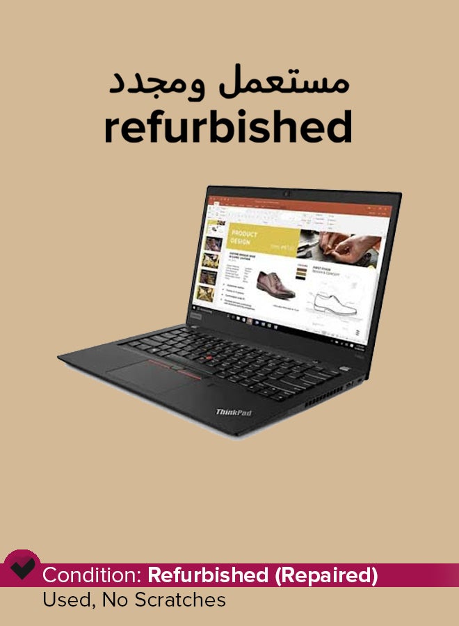 Refurbished - Thinkpad T490s Laptop With 14-Inch Display,Intel Core i5 Processor/8th Gen/8GB RAM/256GB SSD/Intel UHD Graphics/Windows 10 Pro English black