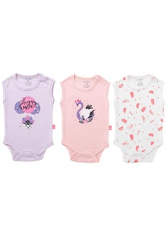 COTTONIL Pack of 3 Cotton Wide Cut Bodysuit for Baby  - Image 1