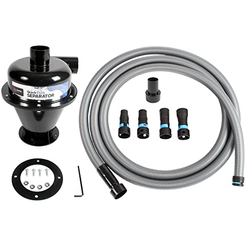 Cen-Tec Systems CenTec Systems 96524 Dust Collection Separator w 16 Ft Quick Click Hose Set Black 