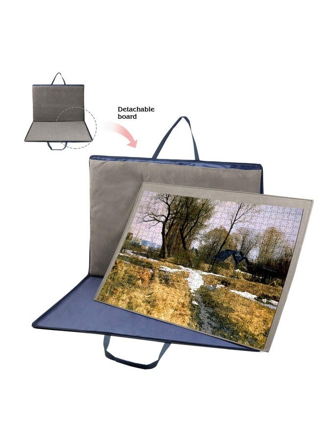 Lavievert لافييفرت 1500 قطعة لغز لوحة مع غطاء مبطن، حقيبة محمولة مع 6 صناديق فرز ولوحة قابلة للفصل، حافظة لغز موفرة للمساحة مع سطح غير قابل للانزلاق للبالغين والأطفال - Image 2