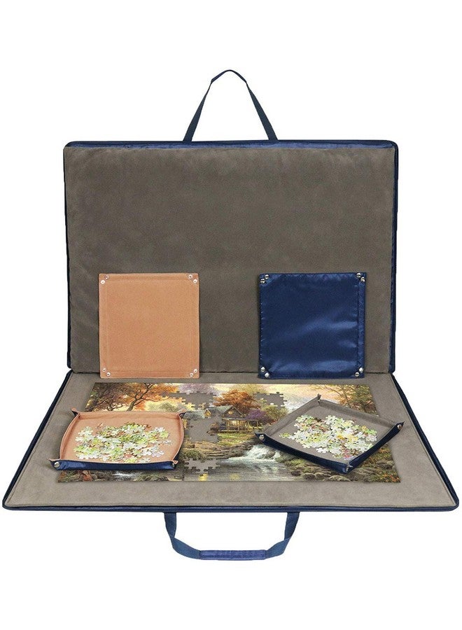 Lavievert لافييفرت 1500 قطعة لغز لوحة مع غطاء مبطن، حقيبة محمولة مع 6 صناديق فرز ولوحة قابلة للفصل، حافظة لغز موفرة للمساحة مع سطح غير قابل للانزلاق للبالغين والأطفال - Image 1