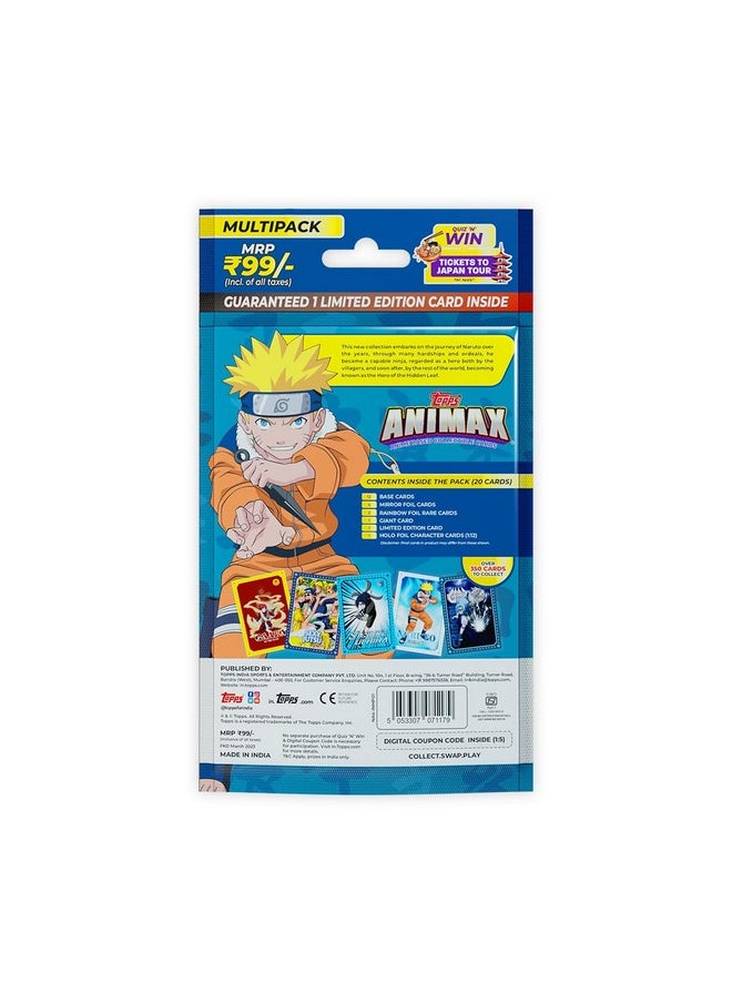 Topps Topps Animax 2024 Official Naruto Collectible Card Game(Multipack of 6)  - Image 3