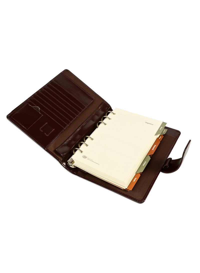 FIS® Leather Organizer "PLANUS", and Activity Journal, Size : (11x17cm), Color : Bordo_FSORLO6BO - Image 1