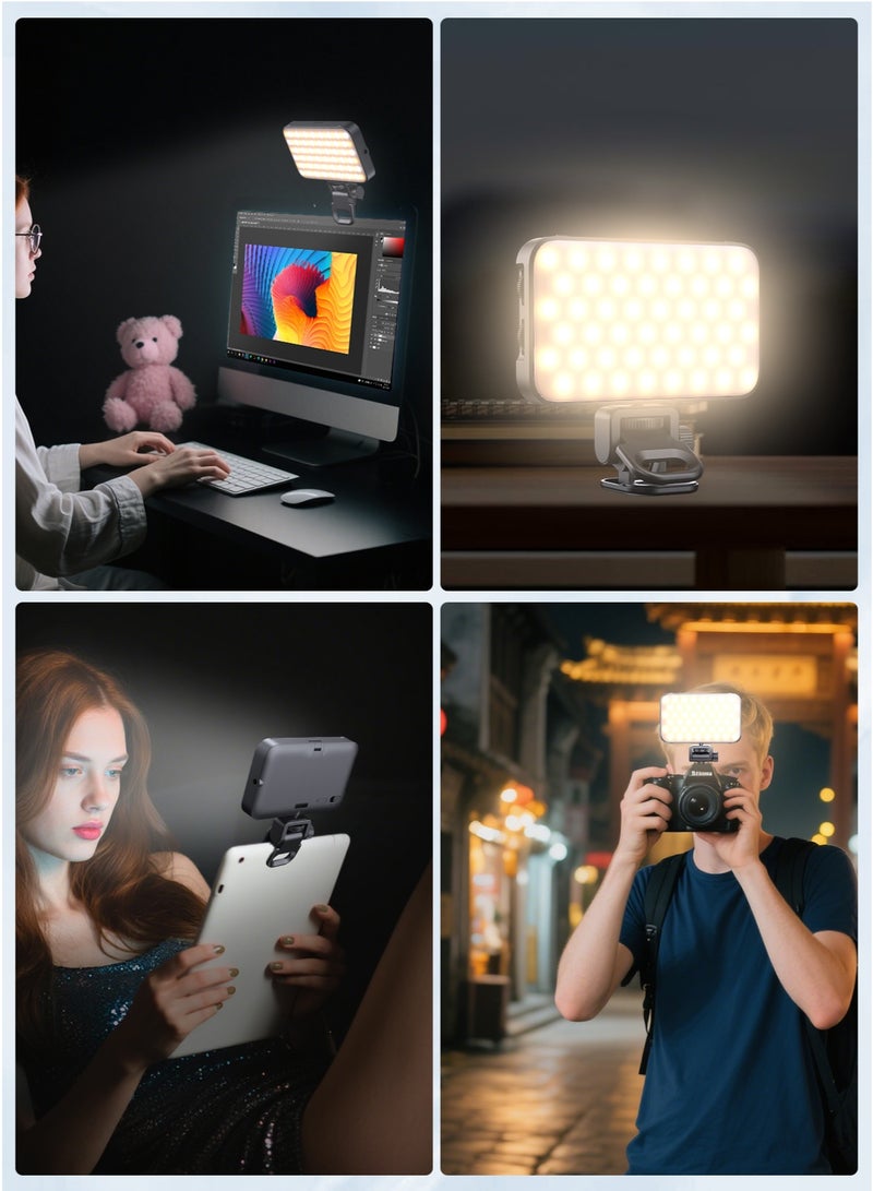 TONEOF 173cm Selfie Stick Tripod Vlogging Kit with 96LED Phone Light, All in 1 Aluminum Extendable Phone Tripod with Wireless Remote, Portable Phone Stand for iPhone/Android/Camera-Black - Image 4