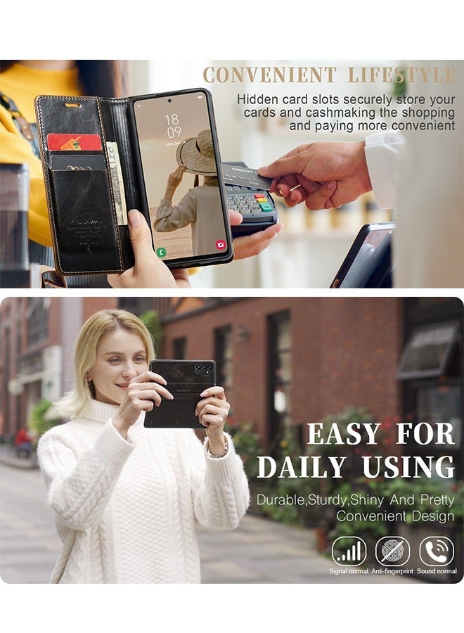 GROIC Case for Samsung Galaxy S23 Plus 6.6" Wallet Case, Magnetic PU Leather Flip Folio Case with Card Holders, Kickstand Function Shockproof TPU Inner Shell for Samsung Galaxy S23 Plus 6.6" - Image 4