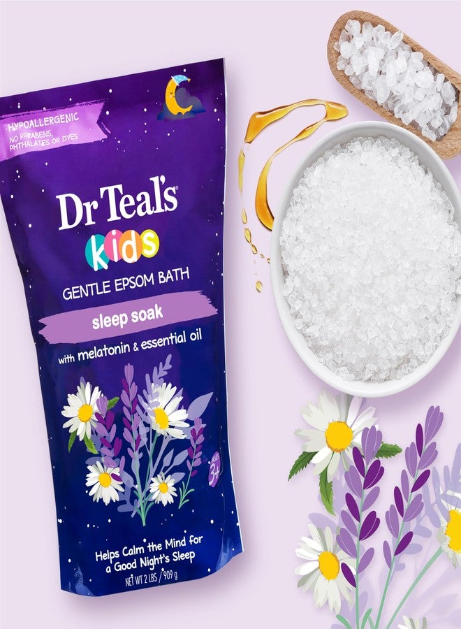 Dr Teal's Kids Gentle Epsom Salt, Sleep Soak with Melatonin & Essential Oil Blend, 2 lbs (Pack of 3) - Image 2