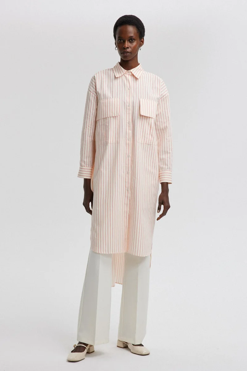 توتشي Striped Long Shirt