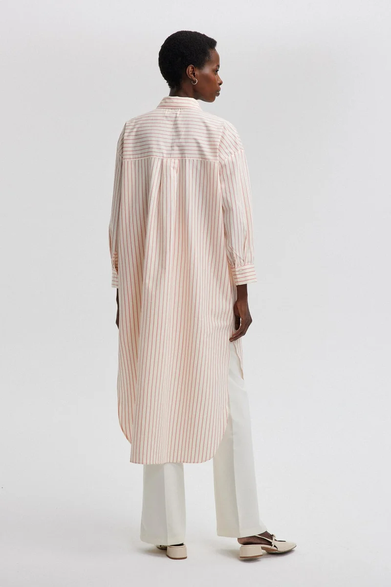 توتشي Striped Long Shirt