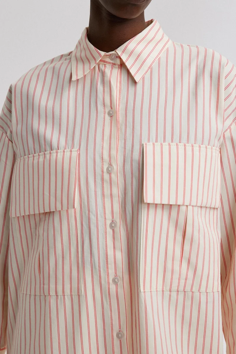 توتشي Striped Long Shirt