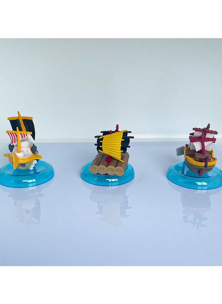 General - 8 Pieces One Piece Anime Models Sunny Going Merry Blackbeard Ships Car Decorations Figure Collectibles - Image 1