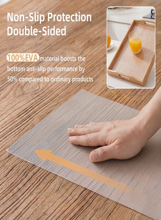 PABUSIOR Cabinet Drawer Liners for Shelves: 100% EVA Non Slip Clear Kitchen Cupboard Mats 11.8" x 120" - Non-Adhesive Waterproof Refrigerator Shelf Liner for Pantry Shelves Bathroom Ideal for Woman - Image 2