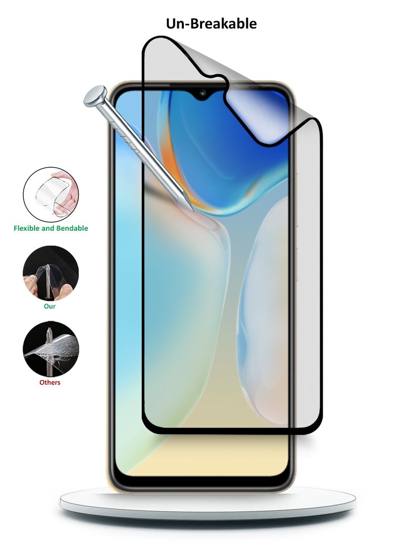 Wtech Nano Ceramic Full Glue Full Cover Matte Flexible Screen Protector For Itel A70 4G 2023 Clear/Black - Image 5