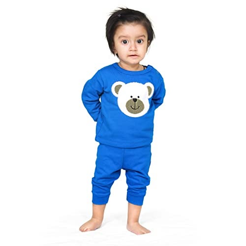 ARIEL Cotton Fleece Clothing Sets for Boys & girls - Unisex Winter Clothing sets Full Sleeve T-shirt & Pant (Multicolor) - Image 3