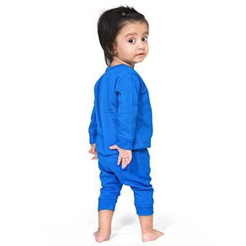 ARIEL Cotton Fleece Clothing Sets for Boys & girls - Unisex Winter Clothing sets Full Sleeve T-shirt & Pant (Multicolor) - Image 4